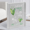 Spring Lily of the Valley May Birthday Flower Watercolour Gift Acrylic Block