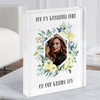 For My Bride On Our Wedding Day Photo Yellow Flowers Gift Acrylic Block