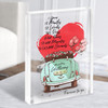 Mint Car With Balloons Any Year Anniversary Date Personalised Gift Acrylic Block