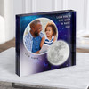 Space Love You To The Moon & Back Dad Photo Square Gift Acrylic Block