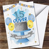 15th Fifteenth Grey Teenager Cake Painted Party Balloons Birthday Card
