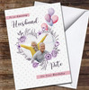 Husband Watercolour Floral Heart Balloons Photo Frame Personalised Birthday Card