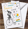 Fiancé Birthday Monkey On The Bike With Balloons Card Personalised Birthday Card