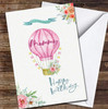 Pink Hot Air Balloon Flowers Wonderful Mummy Birthday Personalised Birthday Card