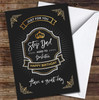 Stepdad Aged To Perfection Whiskey Label Black Gold Personalised Birthday Card