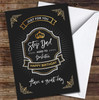 Step Dad Aged To Perfection Whiskey Label Black Gold Personalised Birthday Card