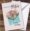 Envelope Flower Bouquet Pink Wonderful Mother Happy Personalised Birthday Card