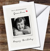 To A Wonderful Grandma Happy Red Heart Photo Frame Personalised Birthday Card