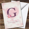 Letter G With Flowers Marvellous Grandmother Happy Personalised Birthday Card