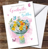Wonderful Grandmother Painted Bouquet Flowers Gift Personalised Birthday Card