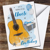 Special Uncle Birthday Guitar Present Gift Painted Personalised Birthday Card