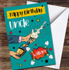 Uncle Birthday Hands Opening Champagne Bottle Card Personalised Birthday Card