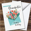Envelope Flowers Wonderful Grandmother Dots Happy Personalised Birthday Card