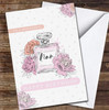 Perfume Bottle & Pink Flowers Wonderful Nan Happy Personalised Birthday Card