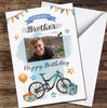 Brother Bike Sports Painted Photo Gifts Balloons Personalised Birthday Card