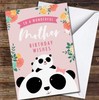 Two Cute Pandas Wonderful Mother Birthday Wishes Personalised Birthday Card