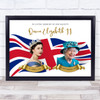 Queen Elizabeth II Memorial In Loving Memory Of Her Majesty Union Jack Art Poster Print