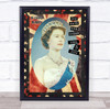 In Loving Memory Of The Memorial Queen Elizabeth II Flag Art Poster Print