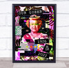 Memorial Queen Elizabeth II Abstract Punk Style Art Poster Print