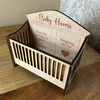 Personalised Angel Baby Memorial Gift Miniature Crib Wood Engraved Baby Loss Cot