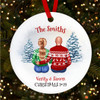 Family Name Couple Jumper Personalised Christmas Tree Ornament Decoration