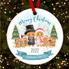 Gingerbread Family Couple Kids  Personalised Christmas Tree Ornament Decoration