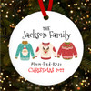 Family Name Jumpers Round Bauble Personalised Christmas Tree Ornament Decoration