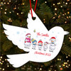 Snowman Family Names Snow Robin Personalised Christmas Tree Ornament Decoration