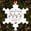 Family Name Socks Snowflake Personalised Christmas Tree Ornament Decoration