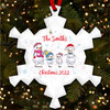 Snowman Family Of 4 Names Personalised Christmas Tree Ornament Decoration