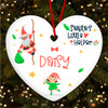 Girl Elf Stars Heart Bauble Personalised Christmas Tree Ornament Decoration