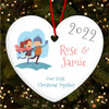 Our First Together Ice Skaters Personalised Christmas Tree Ornament Decoration
