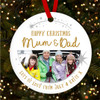 Mum & Dad Name Frame Photo Personalised Christmas Tree Ornament Decoration