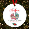 Our First As A Family Owls Round Personalised Christmas Tree Ornament Decoration