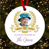 Queen Memorial Elizabeth Purple Gold Christmas Tree Ornament Decoration
