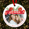 Auntie Flowers Floral Photo Personalised Christmas Tree Ornament Decoration