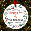 First As Family Winter Wreath Personalised Christmas Tree Ornament Decoration