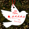 Family Name Santa Sleigh Robin Personalised Christmas Tree Ornament Decoration