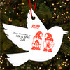 First As Mr & Mrs Gnomes Robin Personalised Christmas Tree Ornament Decoration