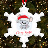 Mouse Baby's 1st Snowflake Personalised Christmas Tree Ornament Decoration