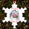 Snow Globe Snowman Family Personalised Christmas Tree Ornament Decoration