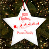 Family Name Santa His Sleigh Personalised Christmas Tree Ornament Decoration