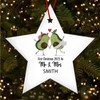 First As Mr & Mrs Avocado Star Personalised Christmas Tree Ornament Decoration