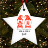 First As Mr & Mrs Gnomes Star Personalised Christmas Tree Ornament Decoration