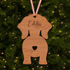 Wiener Dog Bauble Dog Bum Ornament Personalised Christmas Tree Decoration