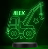 Digger Vehicle Toy Tractor Personalised Gift Colour Change Led Lamp Night Light