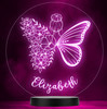 Fairy Butterfly Wings Floral Personalised Gift Colour Change Lamp Night Light