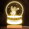 Christmas Snow Globe With An Angel Family Personalised Gift Lamp Night Light