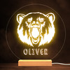 Bear Roar Name Boy Nature Personalised Gift Warm White Lamp Night Light