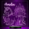 Unicorn Princess Magical Castle Personalised Gift Colour Change Lamp Night Light